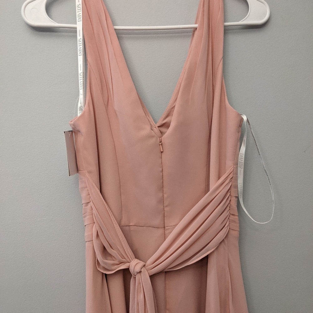 SURPLICE TANK LONG CHIFFON BRIDESMAID DRESS